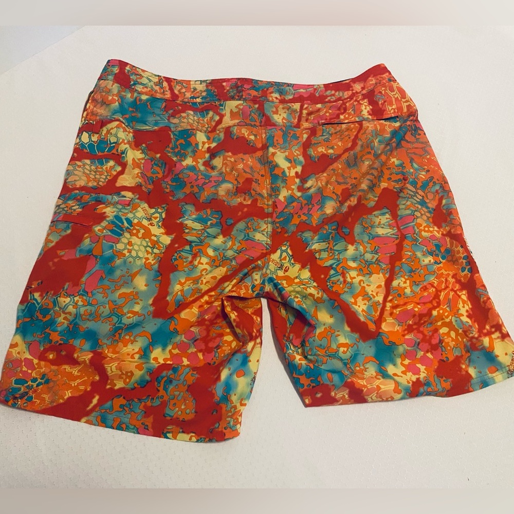 Huk Red and Blue Board Shorts Swimwear, 40 - Picture 5 of 5